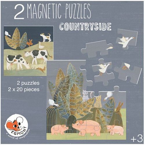 egmont toys magnetische puzzel platteland - 2x20st