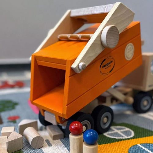 fagus bestuurbare vuilniswagen oranje - limited edition