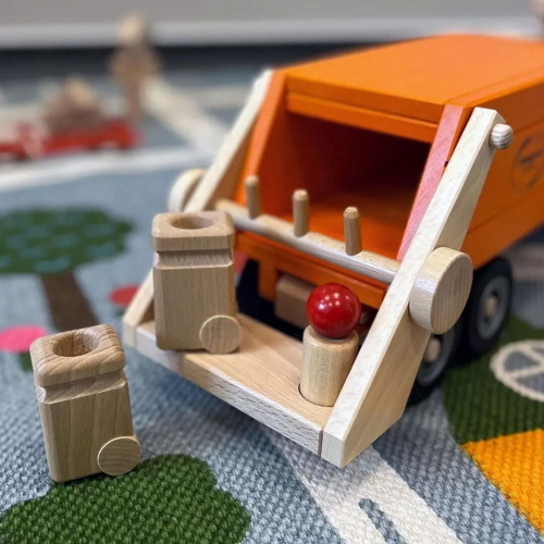 fagus bestuurbare vuilniswagen oranje - limited edition