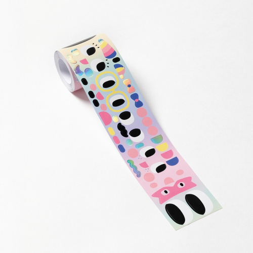 folia rol stickers - gezichtjes
