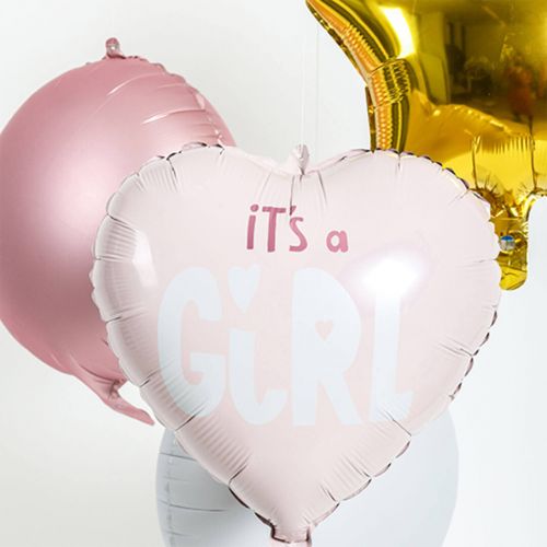 folieballon hartvormig it's a girl