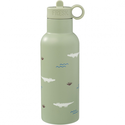 fresk rvs thermosfles met extra dop - krokodil - 500 ml