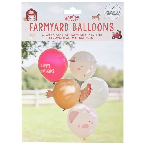 ginger ray ballonnen boerderij - 5st