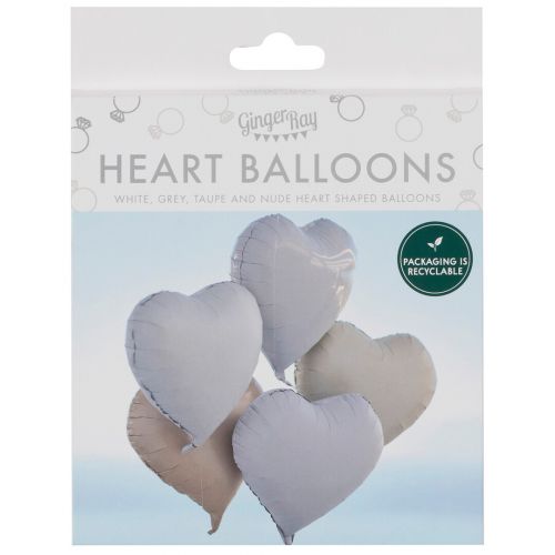 ginger ray ballonnen hart - 5st