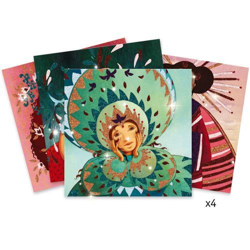 djeco glitterschilderijen goud en zijde