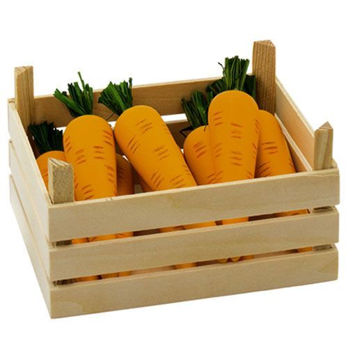 goki houten groentekist - wortels