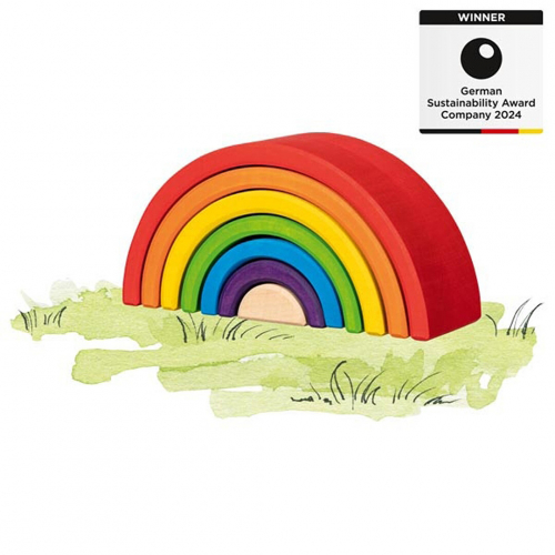 goki stapeltoren regenboog - 7 bogen