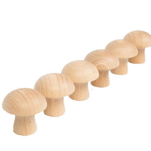grapat houten paddenstoelen (6st)