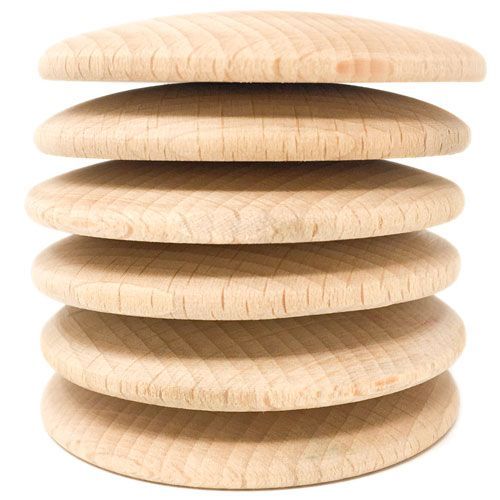 grapat houten schijfjes - naturel (6st)