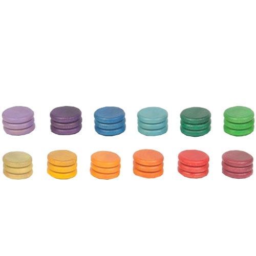 grapat munten regenboog - 12 kleuren (36st)