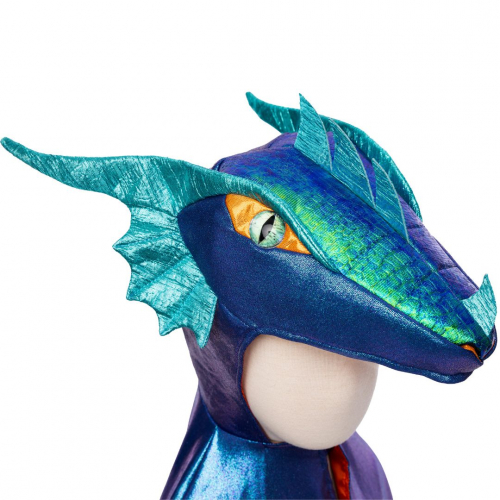 great pretenders verkleedcape draak azure metallic - 5-6 jaar