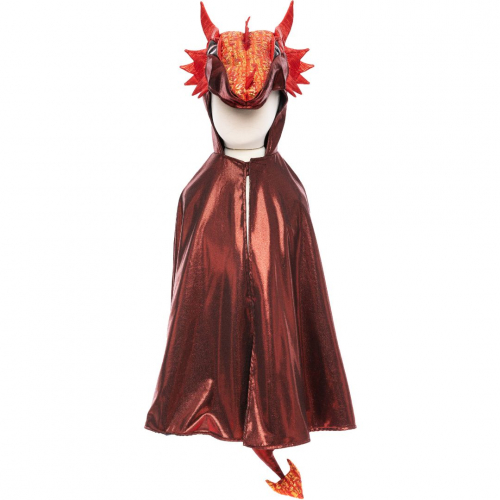 great pretenders verkleedcape draak ruby metallic - 5-6 jaar