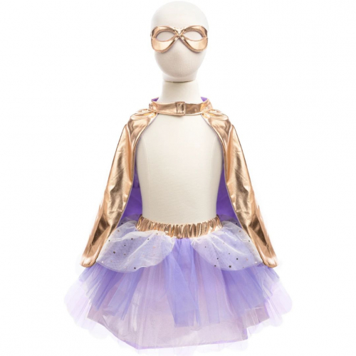 great pretenders verkleedrok met cape en masker gold - 4-6 jaar