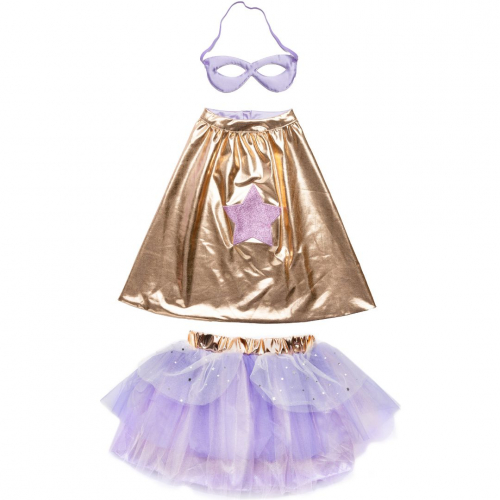 great pretenders verkleedrok met cape en masker gold - 4-6 jaar