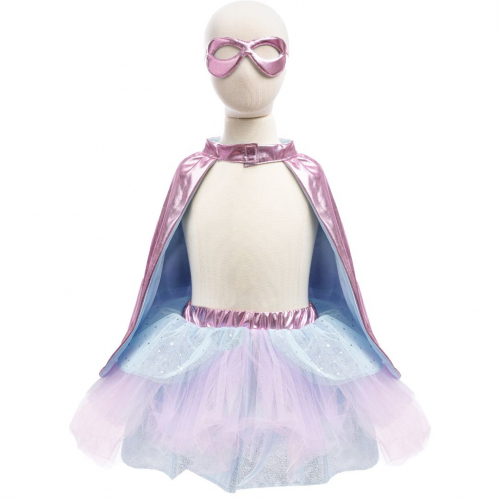 great pretenders verkleedrok met cape en masker pink - 4-6 jaar