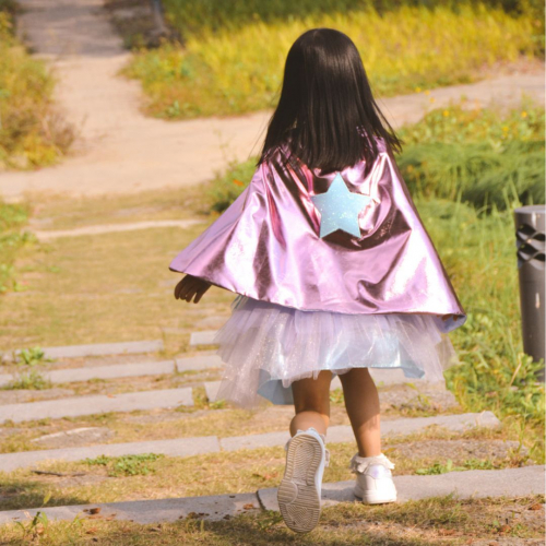 great pretenders verkleedrok met cape en masker pink - 4-6 jaar