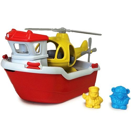 green toys reddingsboot en helikopter 