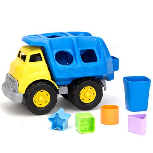 green toys vuilniswagen met vormenstoof