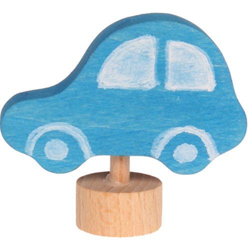 grimm's decoratie figuur - blauwe auto