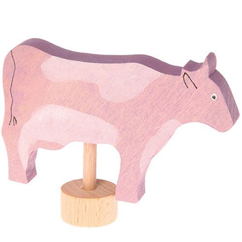 grimm's decoratie figuur - roze koe