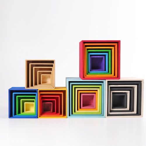 grimm's kubussen groot - pastel 
