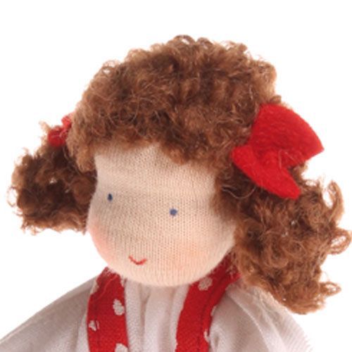 grimm's poppenhuispopje meisje donkerblond - 12,5 cm