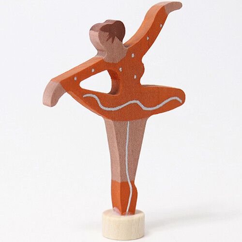 grimm's decoratie figuur - ballerina oranje