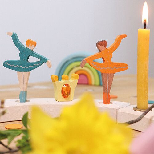 grimm's decoratie figuur - ballerina oranje