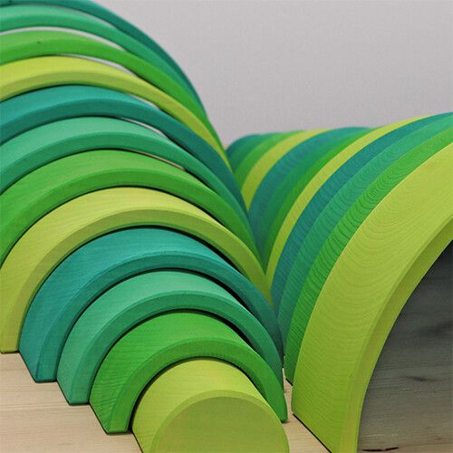 grimm's regenboog stapeltoren forest green - 12 bogen - 36 cm
