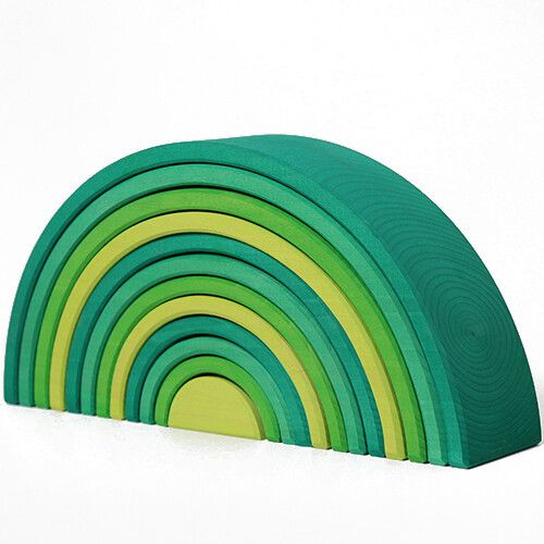 grimm's regenboog stapeltoren forest green - 12 bogen - 36 cm