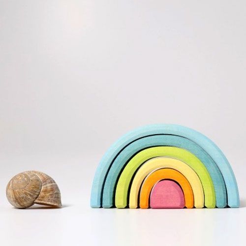 grimm's regenboog stapeltoren pastel - 6 bogen 10,5 cm