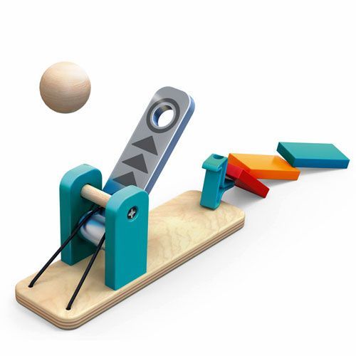 hape bouwset domino robot fabriek - 122st