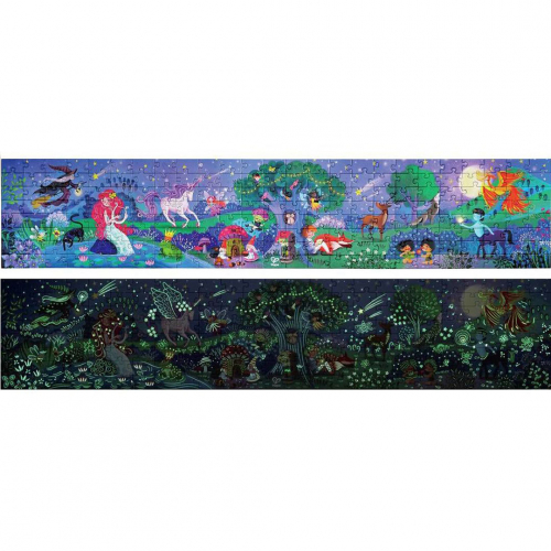 hape vloerpuzzel magic forest glow in the dark - 210st