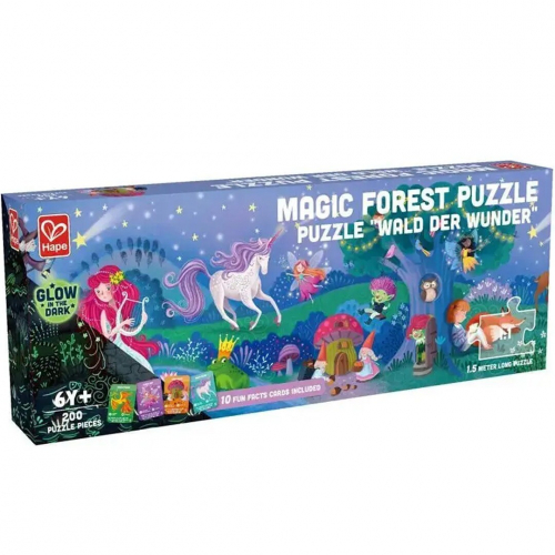 hape vloerpuzzel magic forest glow in the dark - 210st