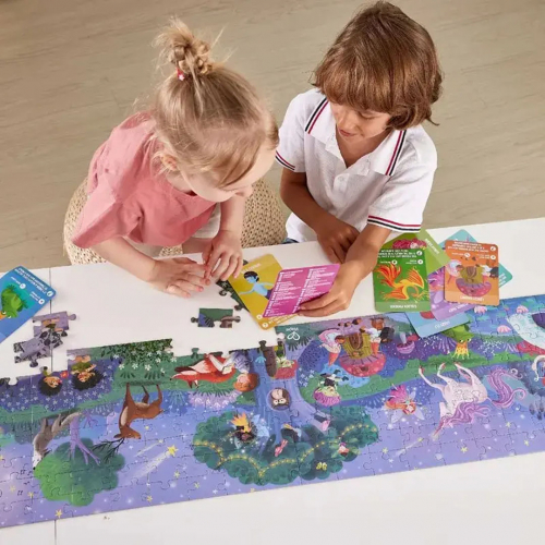 hape vloerpuzzel magic forest glow in the dark - 210st