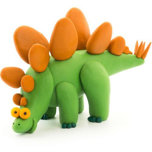 hey clay boetseerklei dino's - pachy, bracho en stegosaurus