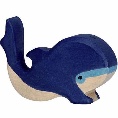 holztiger blauwe walvis 10 cm 