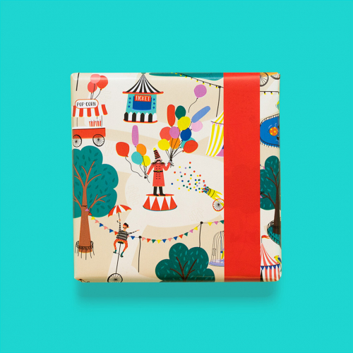house of products inpakpapier circus - red - 3 m