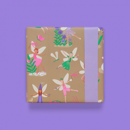 house of products inpakpapier elfjes taupe - lilac - 3 m