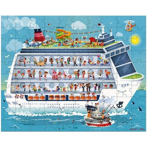 janod puzzel cruiseschip - 2st (100st/200st)