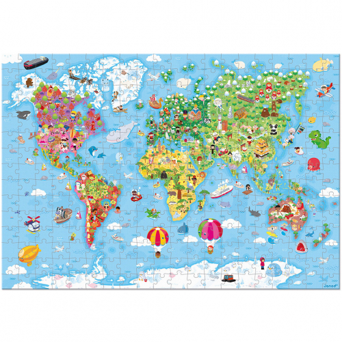 janod puzzel de wereld - 300st 