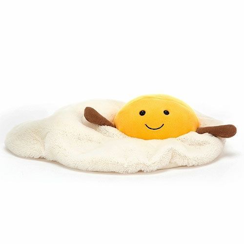 jellycat amuseables knuffelspiegelei - 27 cm