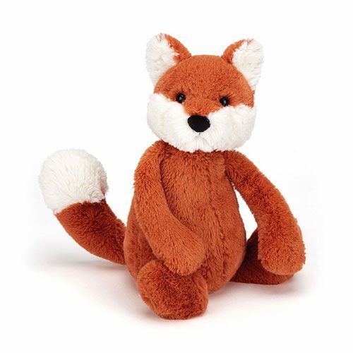 jellycat knuffelvos bashful fox - s - 18 cm