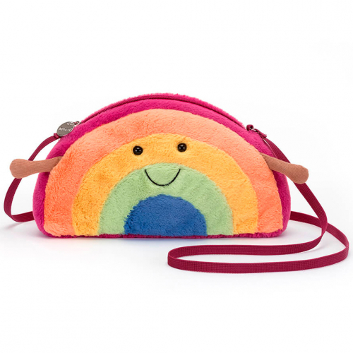 jellycat amuseable sac enfant arc-en-ciel - 25 cm