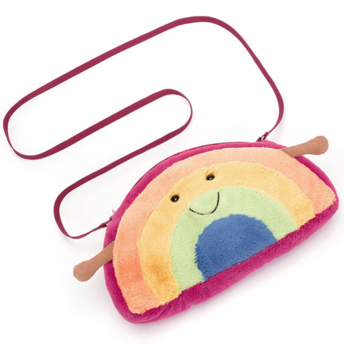 jellycat amuseable sac enfant arc-en-ciel - 25 cm