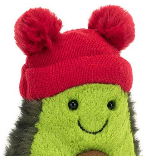 jellycat amuseables knuffelavocado bobble - 19 cm