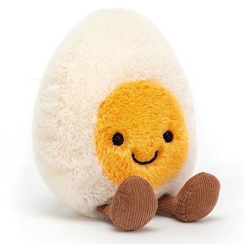 jellycat amuseables knuffel gekookt ei - 14 cm