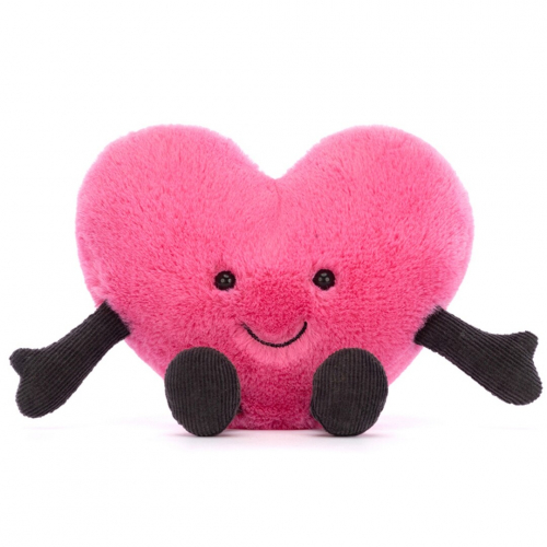 jellycat amuseables knuffelhart pink - 11 cm 