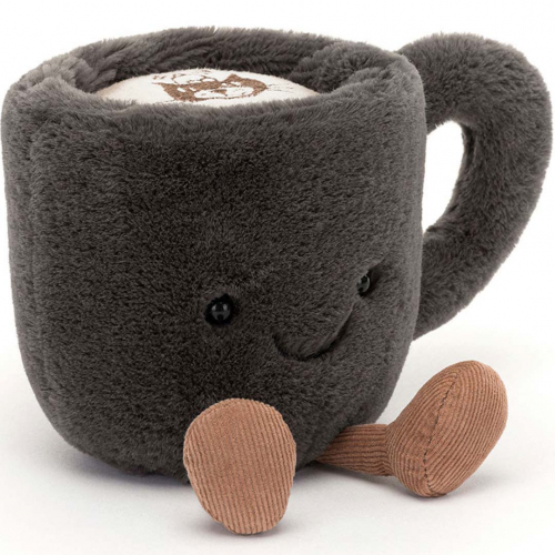 jellycat amuseables knuffelkoffiemok - 14 cm