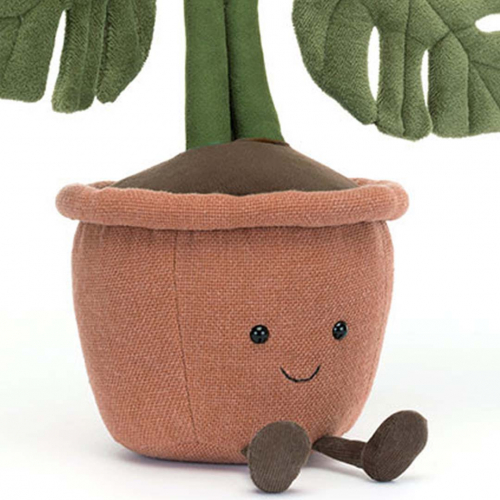 jellycat amuseables knuffelmonstera - 43 cm